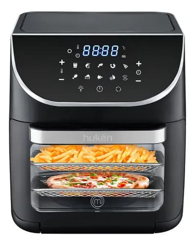 Horno Freidora De Aire 12L Multifuncional Hukën Masterchef Negro ‍