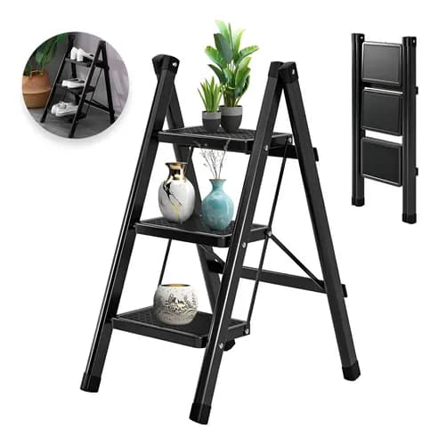Escalera de Tijera Plegable Multiusos de Acero