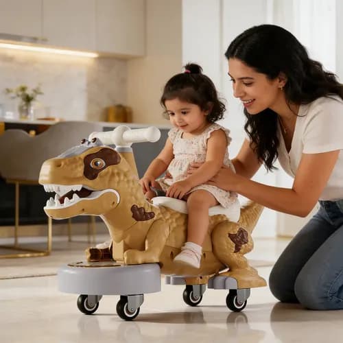 Dinosaurio Rex Montable Con Luz Sonido Y 360 Twisted Scooter