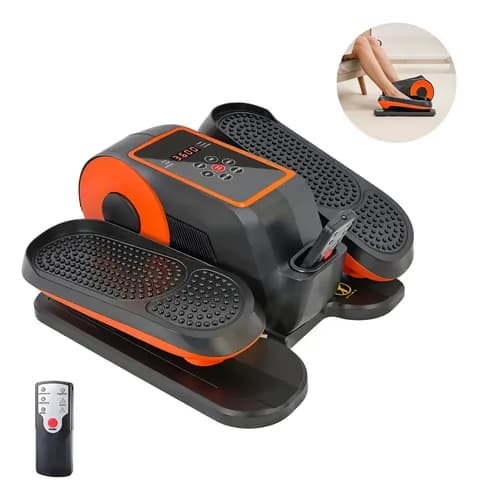 Mini Elíptica Eléctrica Moderna Para Hacer Ejercicio Sentado Color Negro Naranja