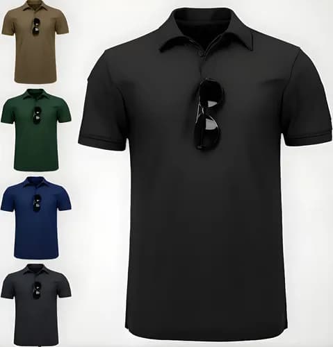 Polo Playera Hombre Manga Corta Militar Táctica