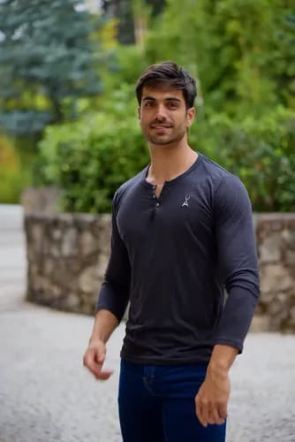 Playera Manga Larga Para Hombre Cuello Aletilla - Alfani