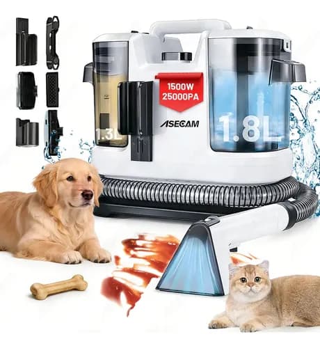Aspiradora Inyección Succión 1500w 3.1l Para Tapicería 25kpa