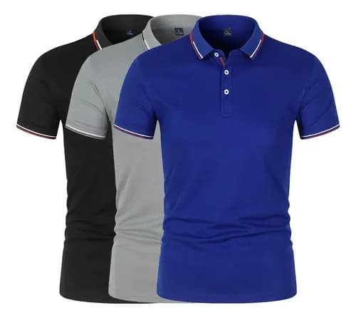 3 Piezas Playeras Caballero Camisa Casual Manga Corta Moda
