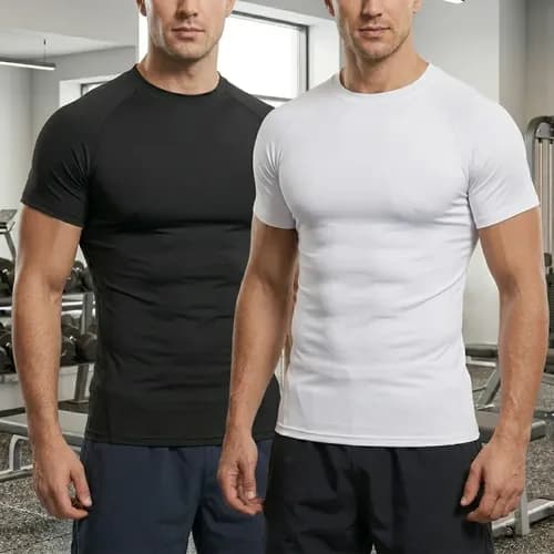 ‍ 2pz Playera Licra Ropa Deportiva