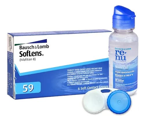 Lentes De Contacto Soflens 59 + Solución 60 Ml