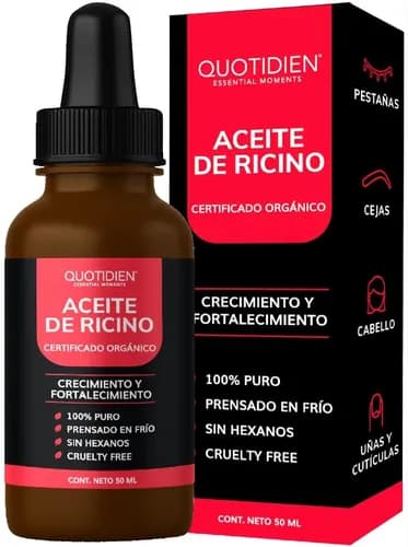 Aceite De Ricino 100% Puro Certificado Orgánico - Castor Oil