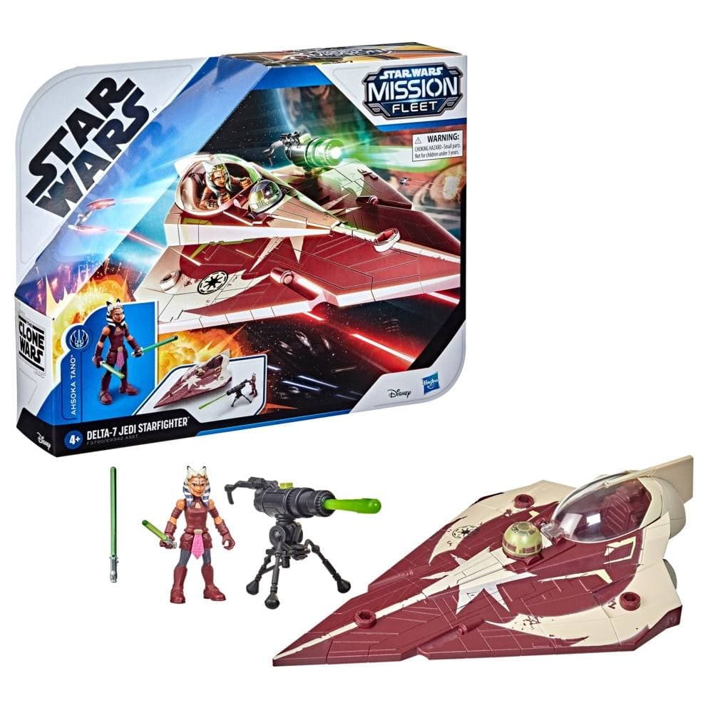 Figura ahsoka tano delta-7 jedi starfighter hasbro star wars mission fleet 2.3 pulgadas