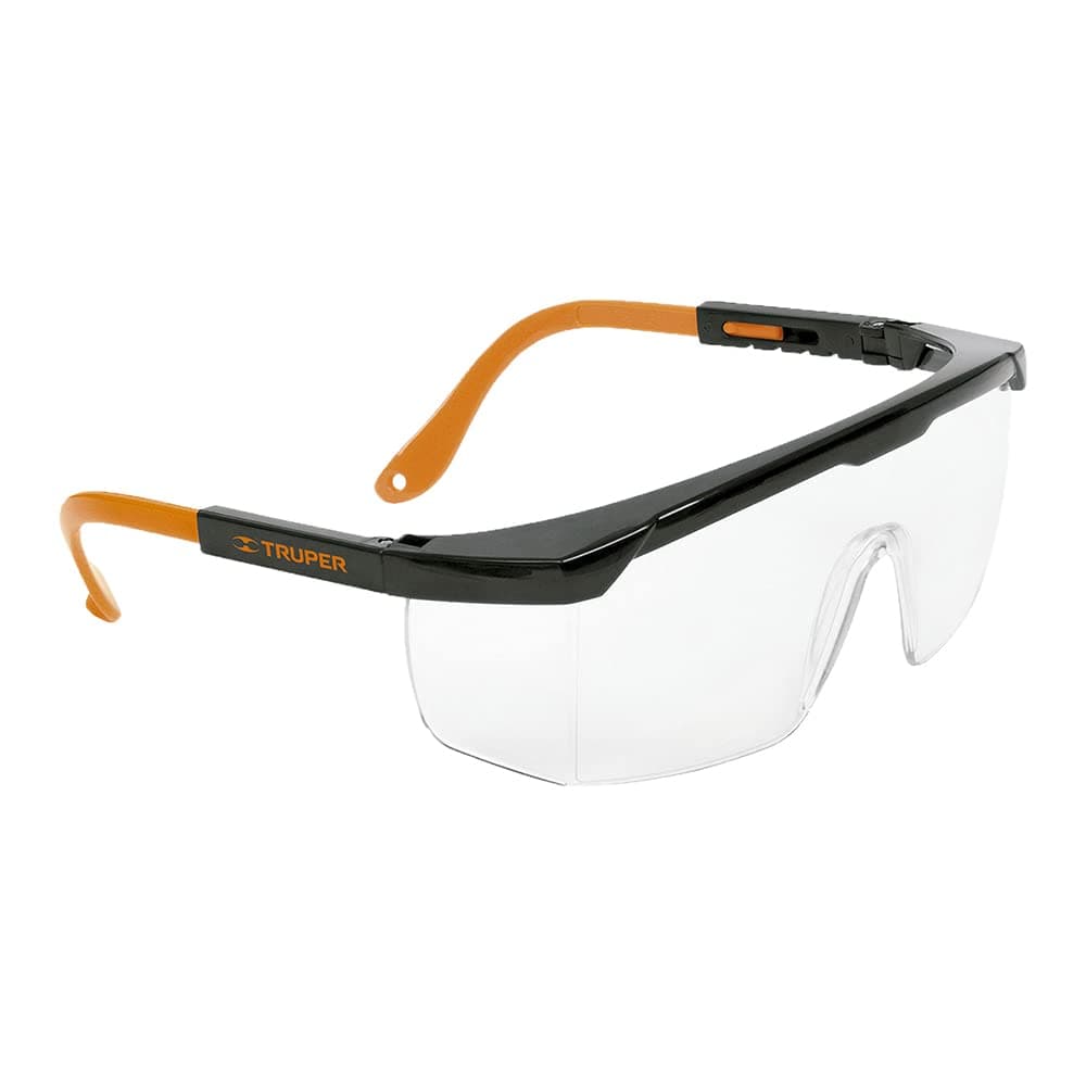 Truper LEN-2000, Lentes de seguridad ajustables, mica transparente, Classic