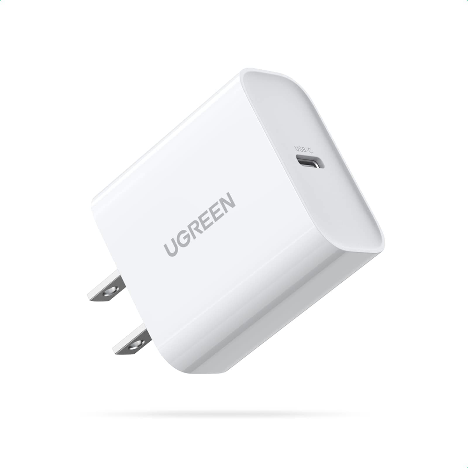 UGREEN 20W PD Cargador USB Tipo C Portátil Carga Rápida Compatible