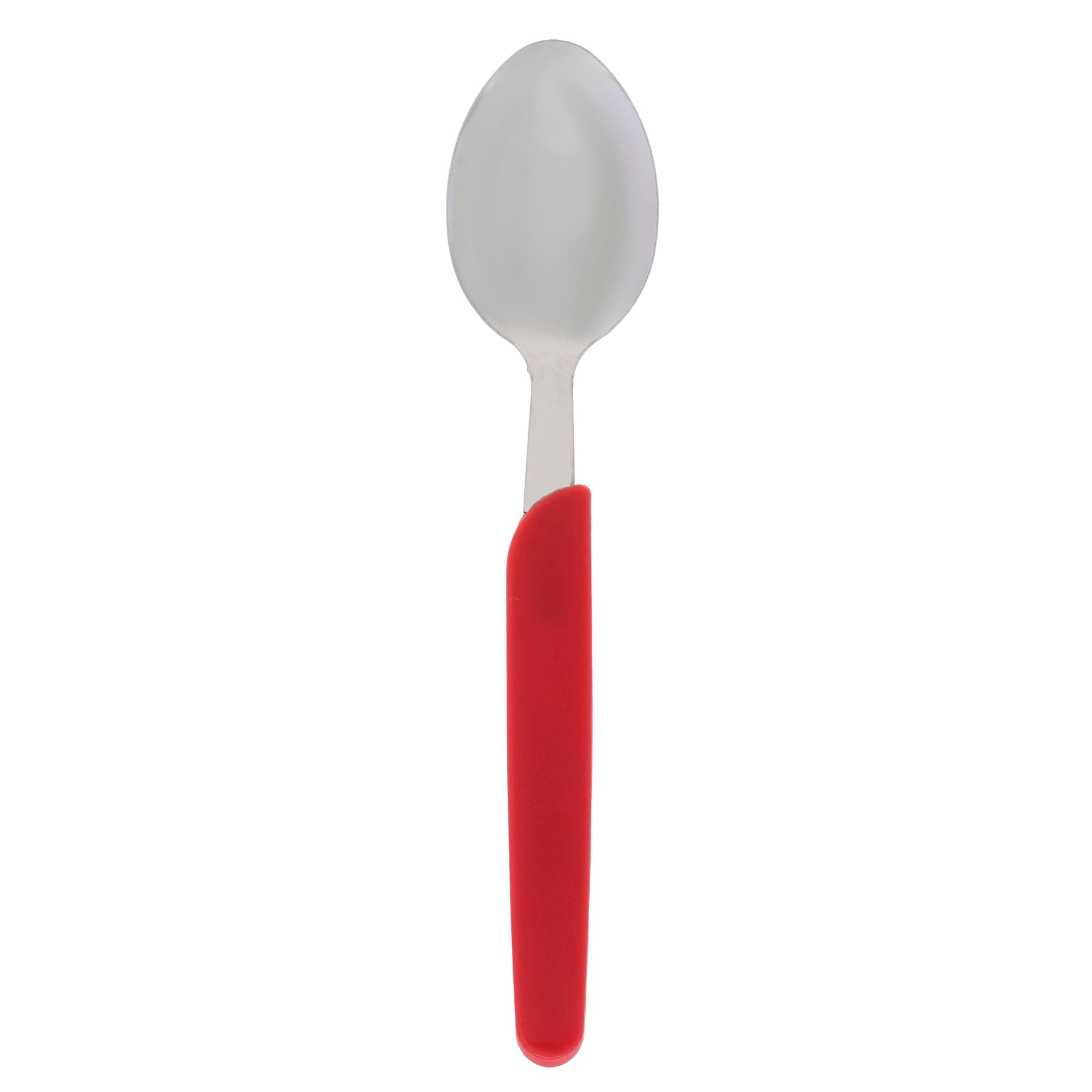 Ekco | Cuchara Sopera de Mesa Acero Inoxidable y Mango de Plástico Rojo