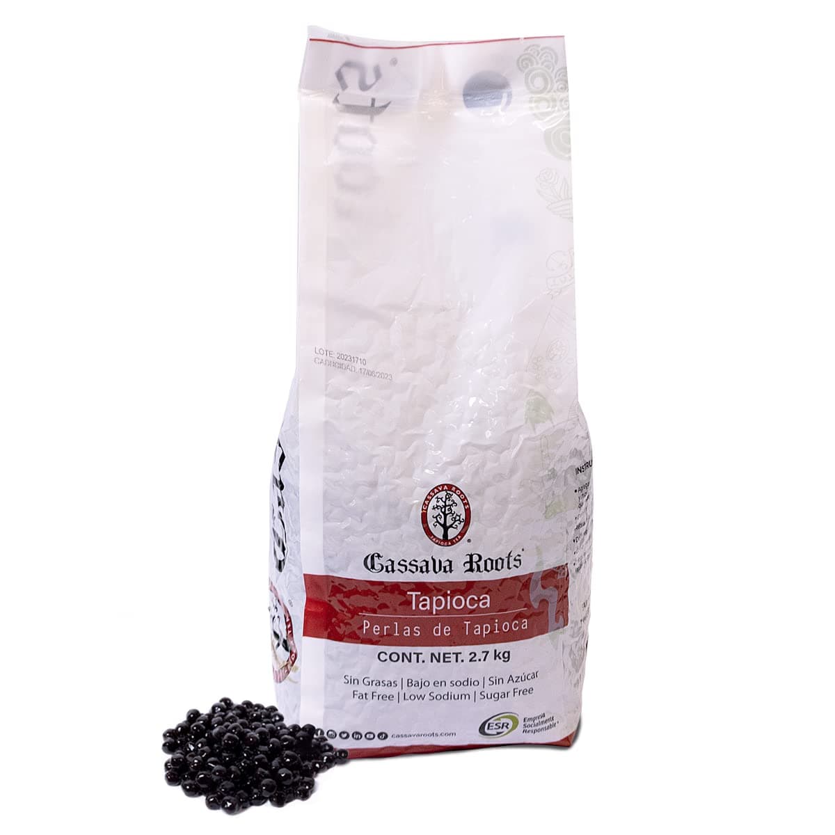 Perlas de Tapioca negra para Bubble Tea Cassava Roots