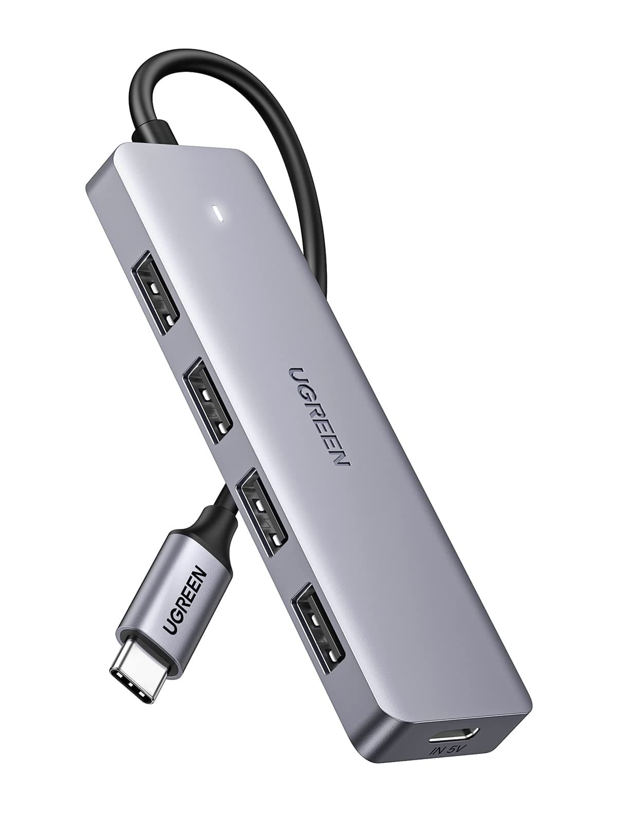 UGREEN HUB USB C, Adaptador Tipo C a 4 USB 3.0 Puertos de 5 Gbps, 15 CM
