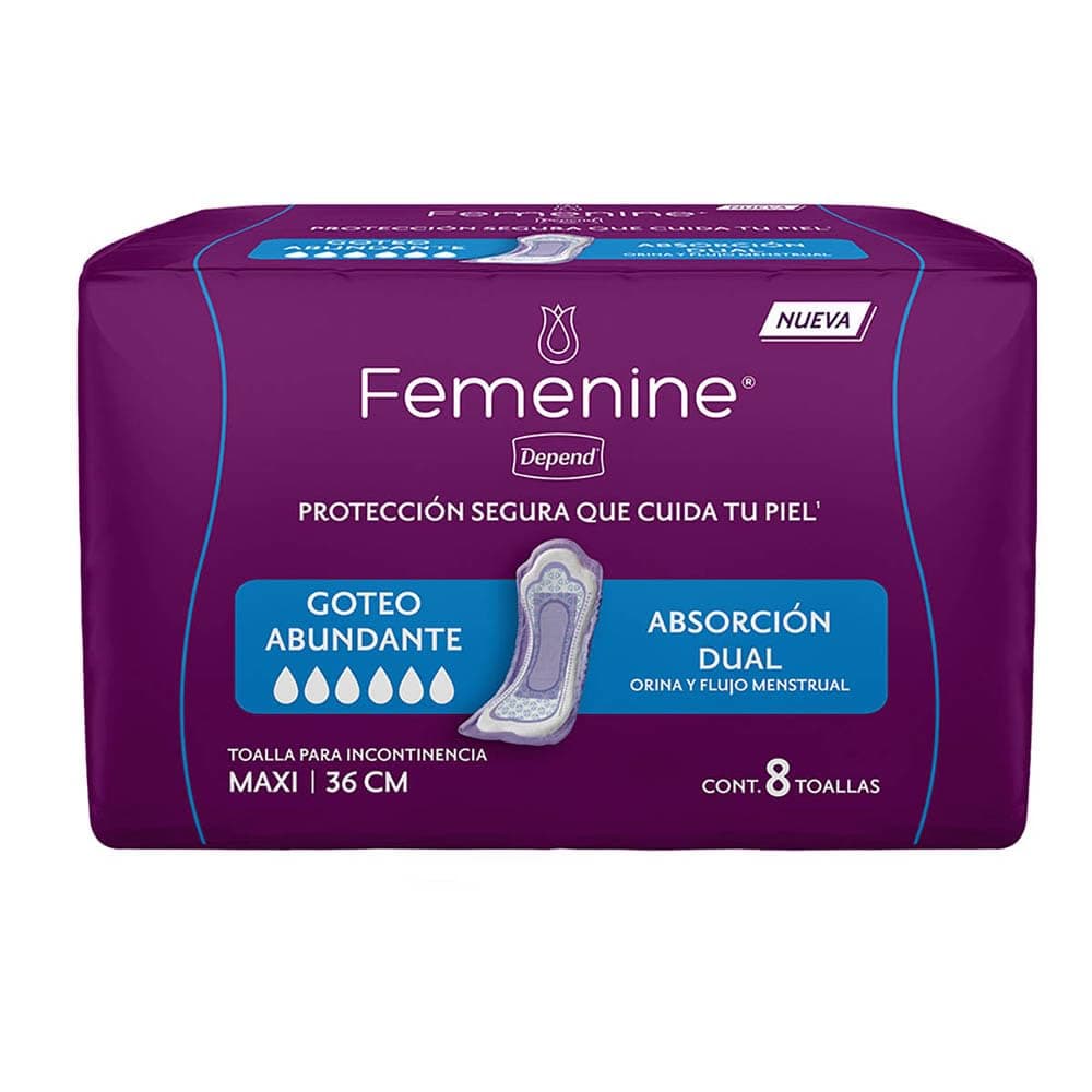 Depend Femenine Toalla Maxi para Incontinencia
