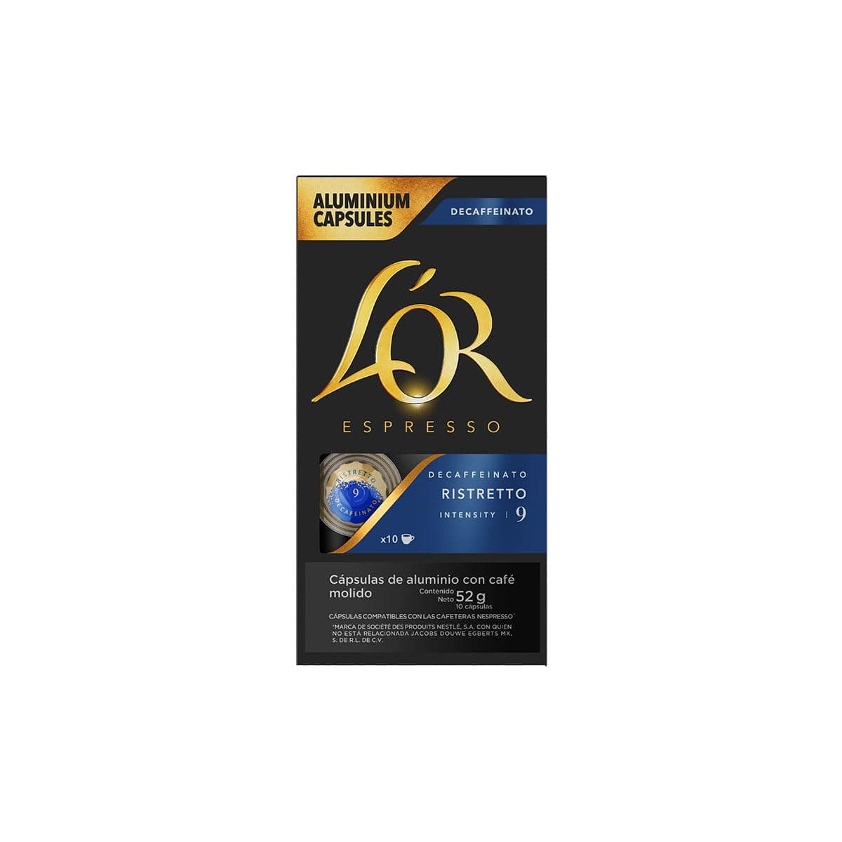 L'OR Cápsulas de café Espresso Ristretto Descafeinado