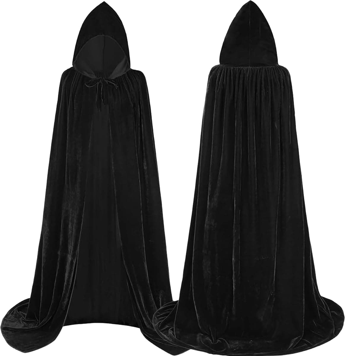 LUHI Capa de Halloween, La Capa de Capucha de la Muerte de Drácula, (Negro