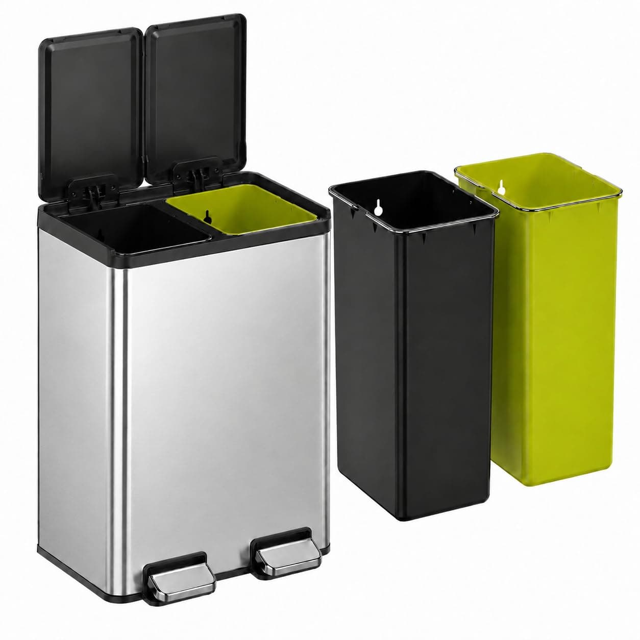 Eko Essential Bote De Basura Recycler Cocina 20 L + 20 L