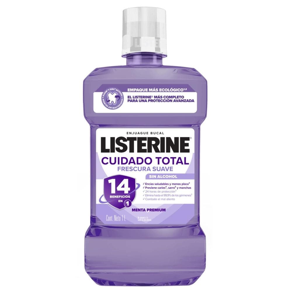 Listerine Enjuague Bucal Cuidado Total Zero Alcohol 1L