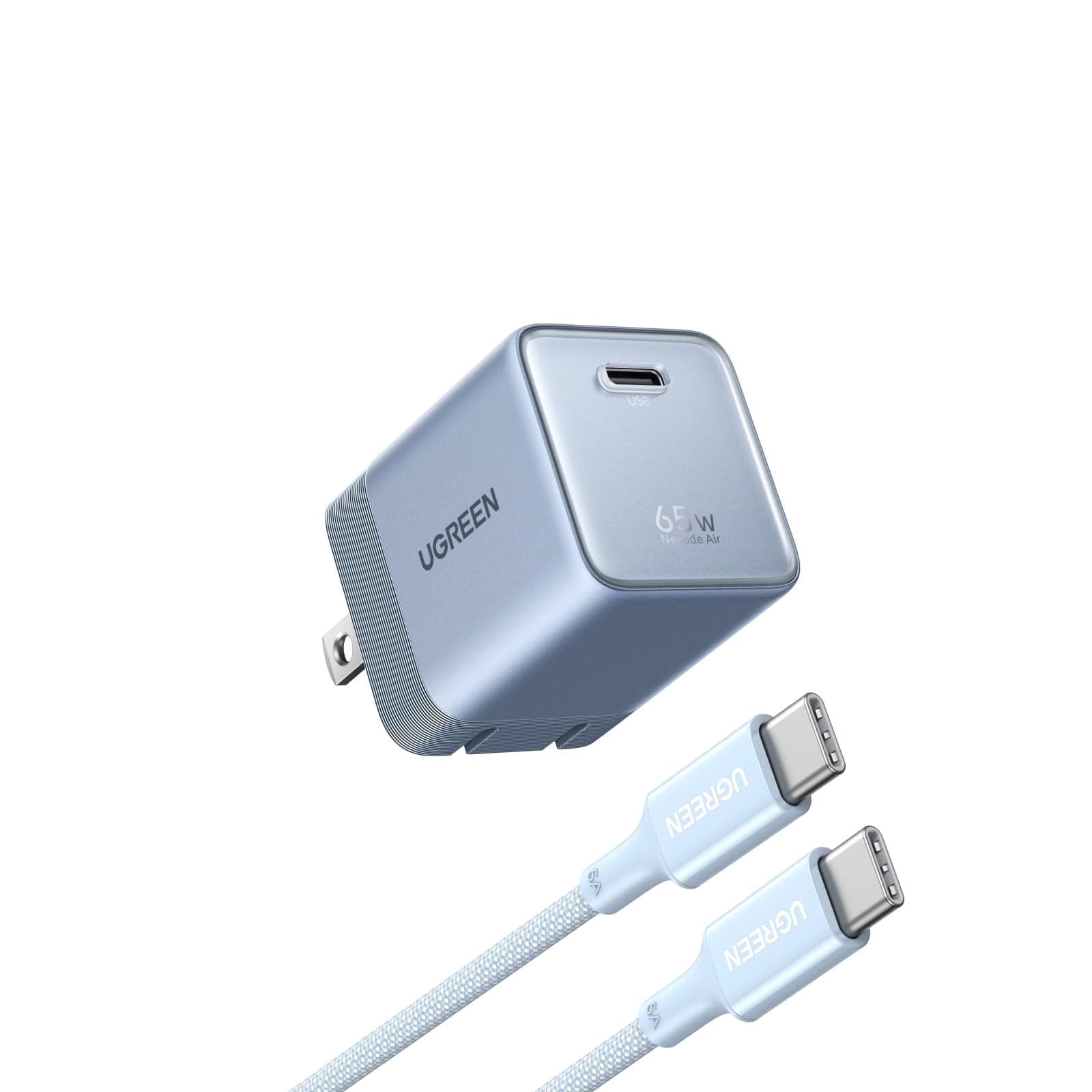 UGREEN Nexode Air 65W Cargador Tipo C con 100W Cable USB C Carga Rápida