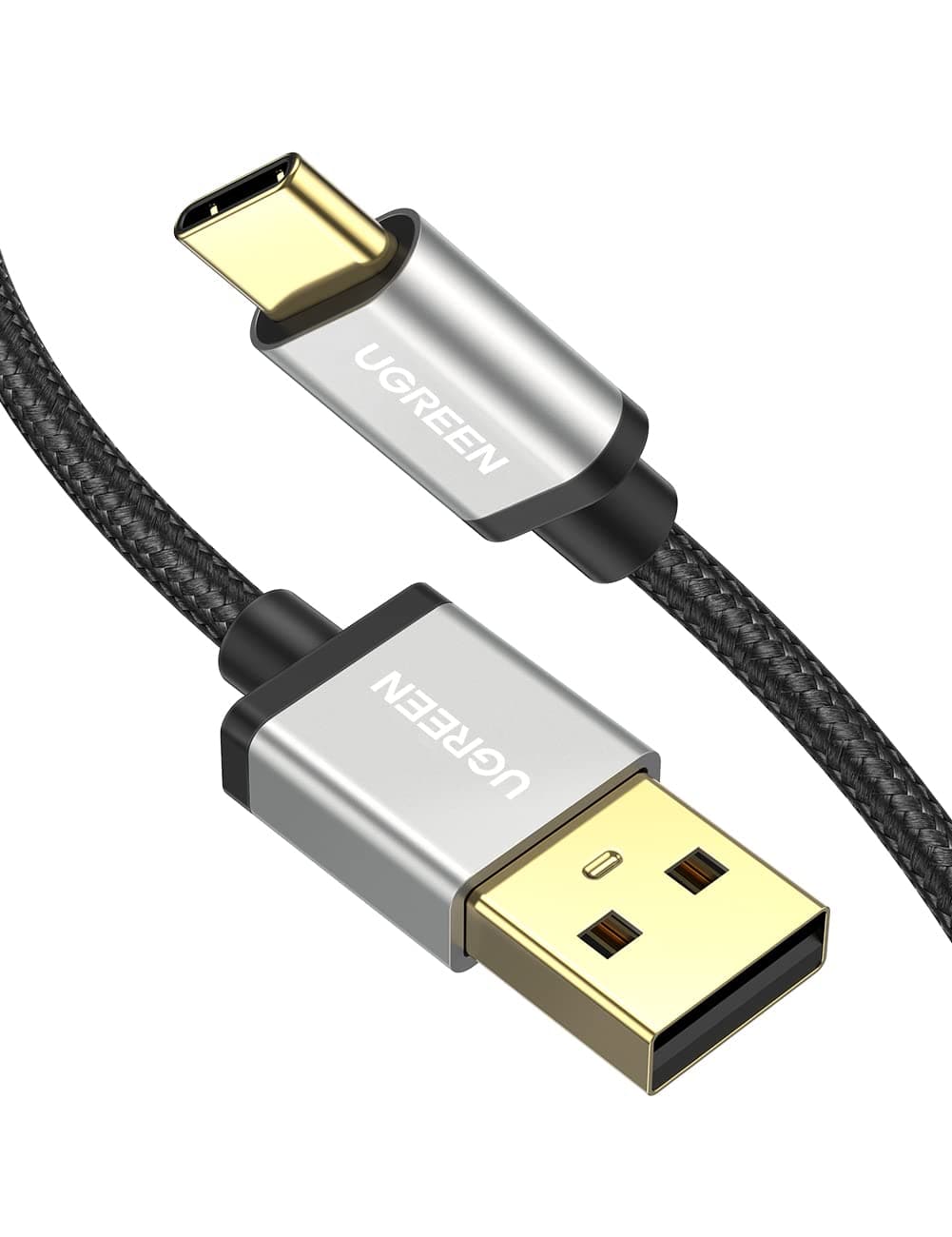 UGREEN Cable USB C Tipo C a USB A 2.0 Carga Rápida Nylon Trenzado, 1M