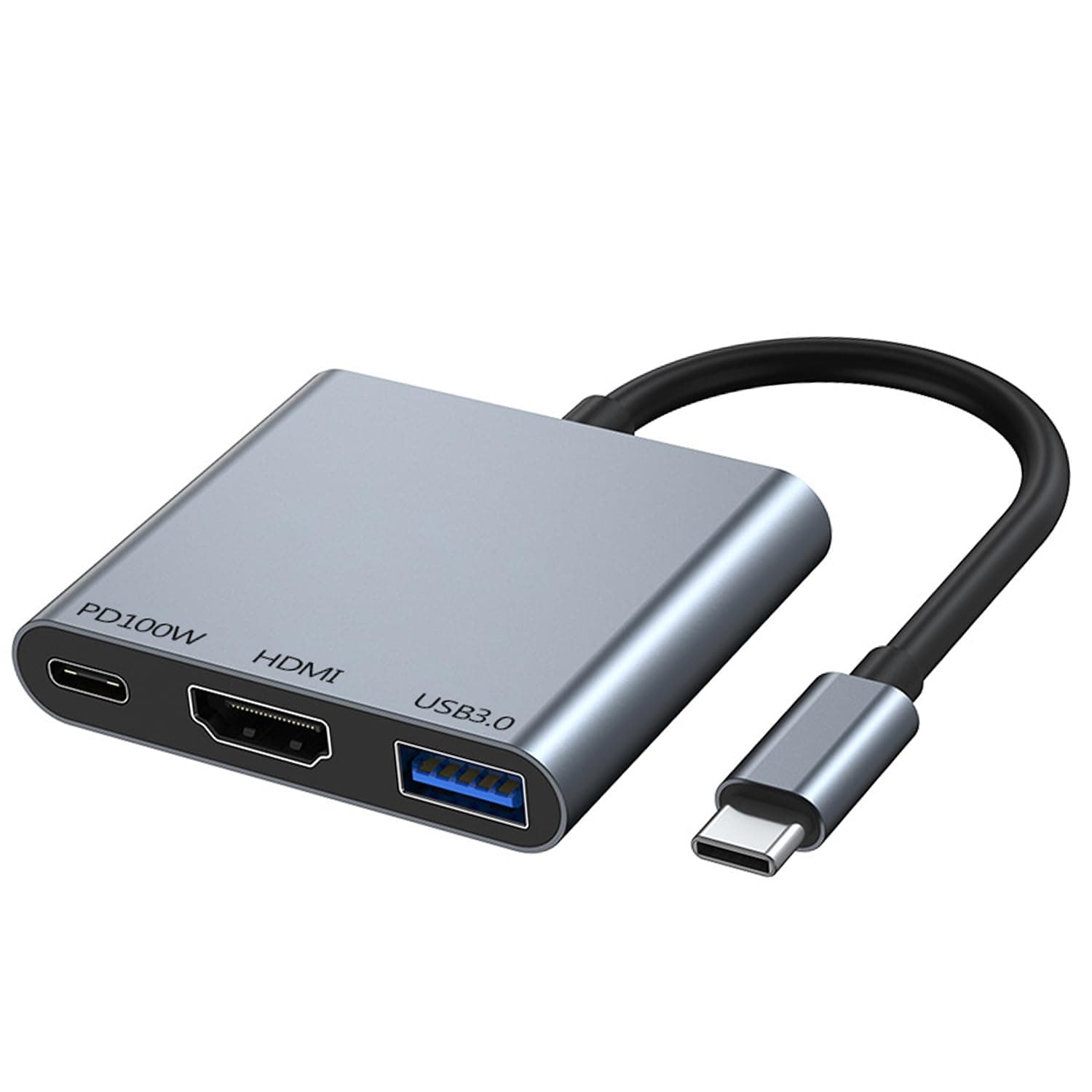 Adaptador USB C a HDMI, 3 en 1 USB C Hub, Adaptador para MacBook Air