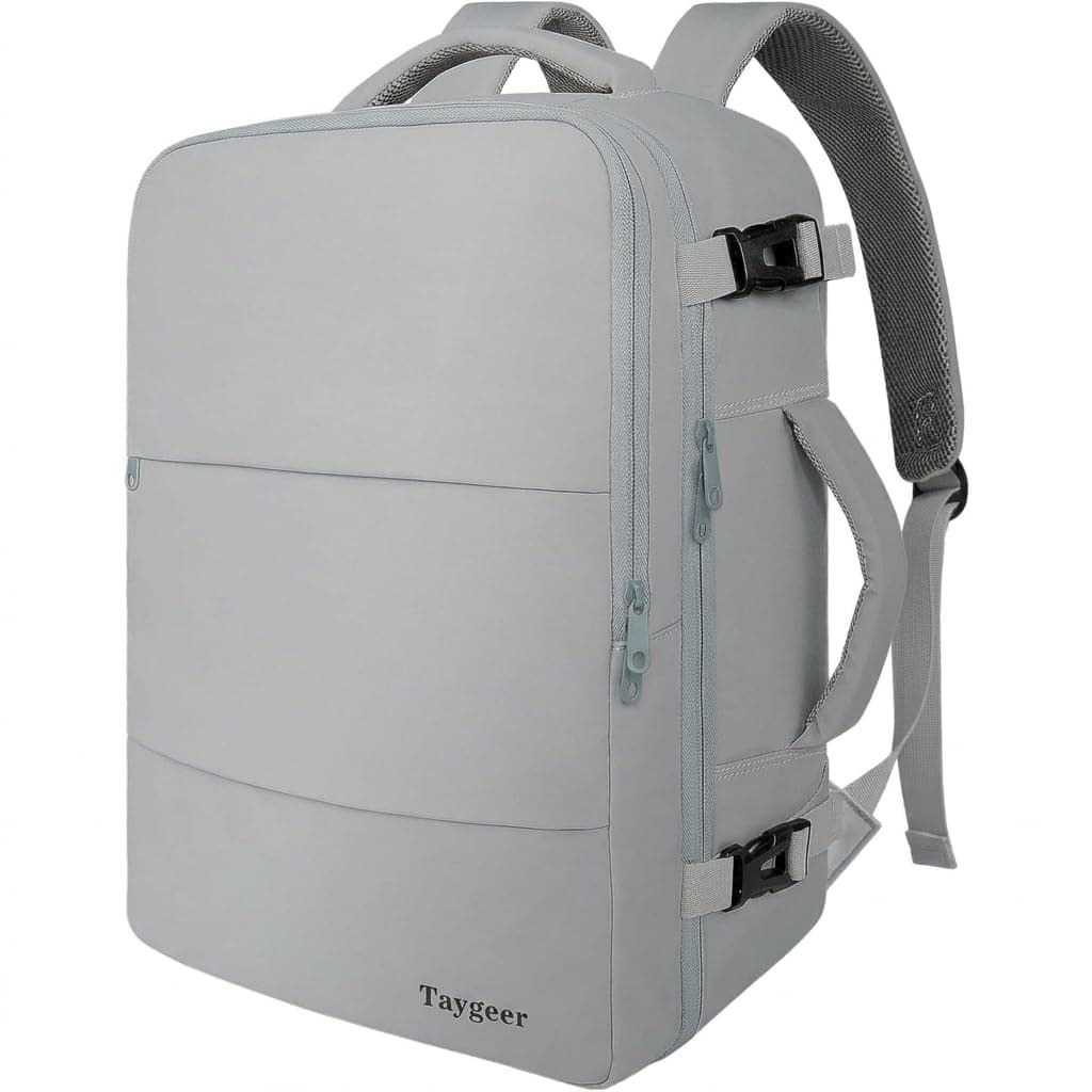 Taygeer Mochila de Viaje 10 kg Avión 35L para Hombre y Mujer, Gris