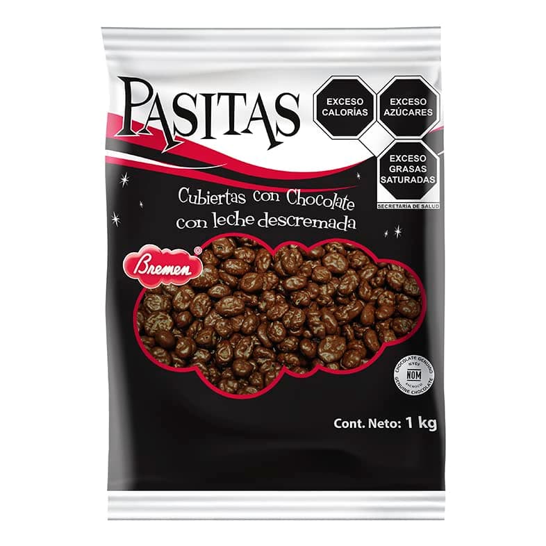 Pasitas Bremen Chocolate, Bolsa con 1 Kg