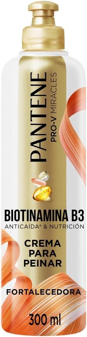 Pantene Crema para Peinar fortalecedora para cabello quebradizo y sin definición Biotinamina B3