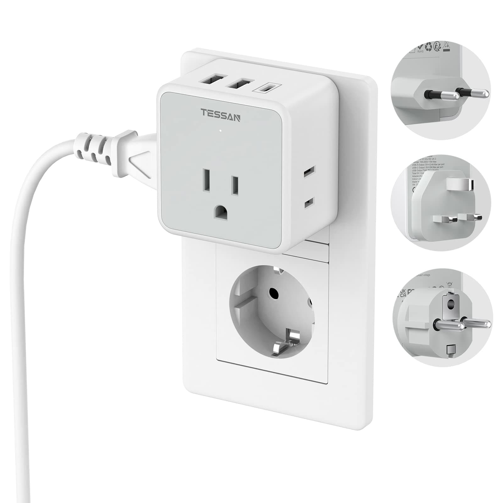 TESSAN Adaptador Europeo Viaje
