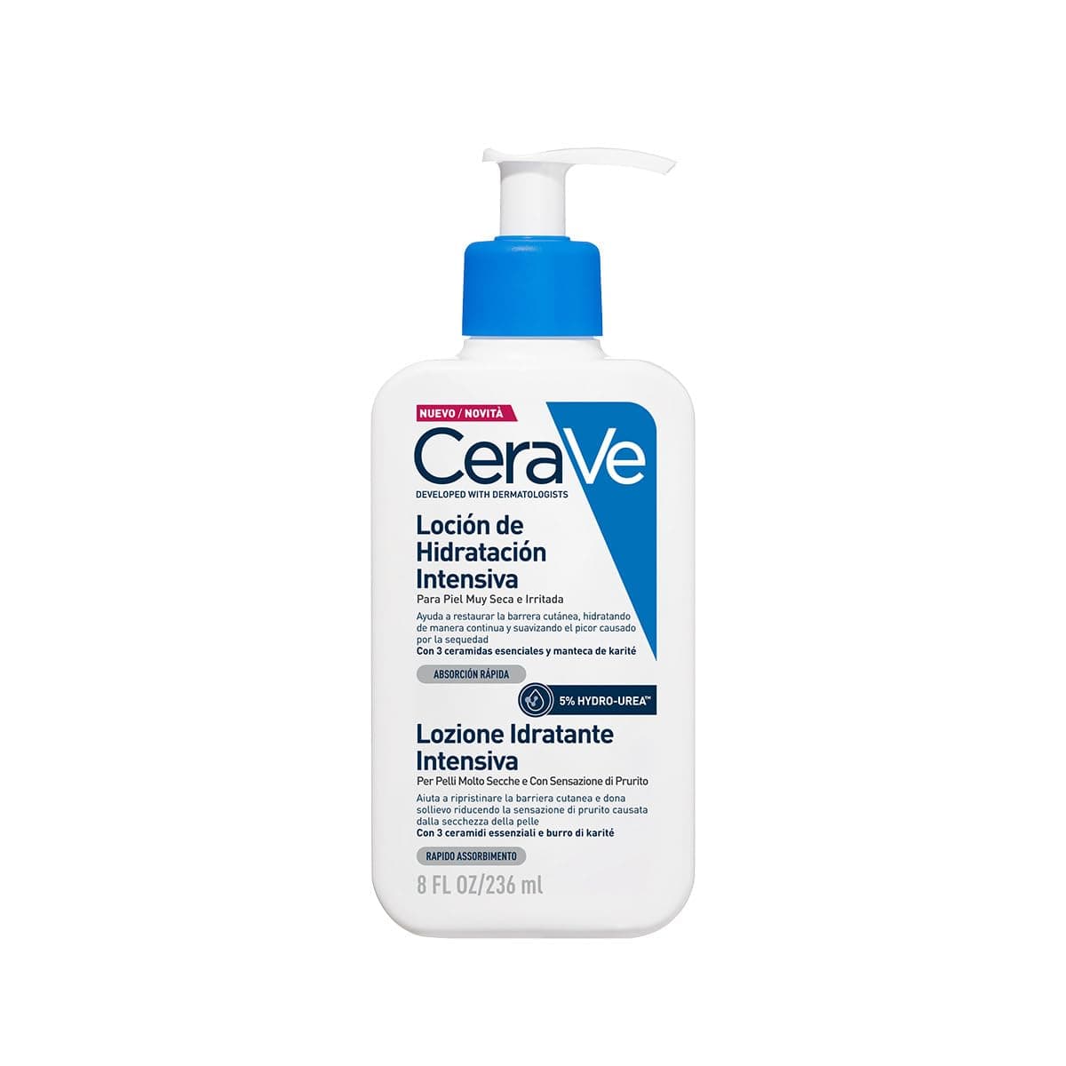 CeraVe Loción Hidratante Intensiva de Rostro y Cuerpo para Piel Muy Seca e Irritada