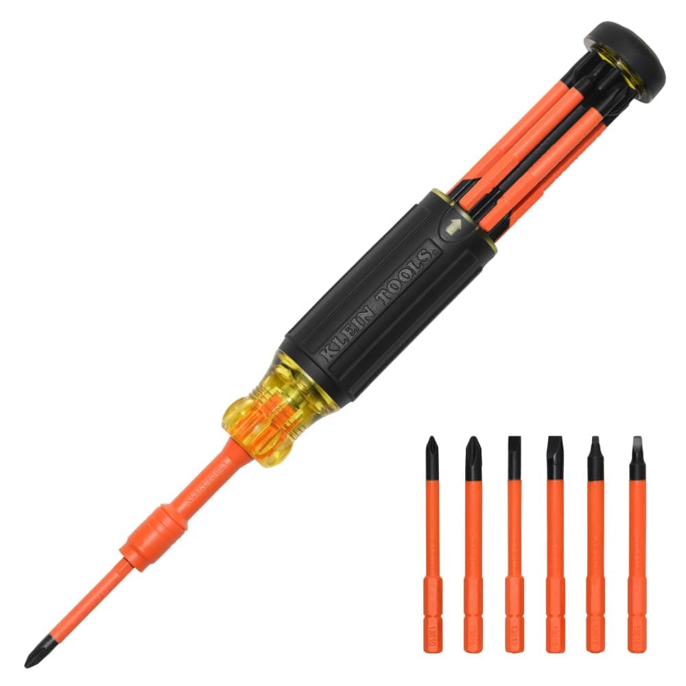 KLEIN TOOLS 32306INS | Desarmador Aislado 6 En 1 | 1000V | Bloqueo De Punta