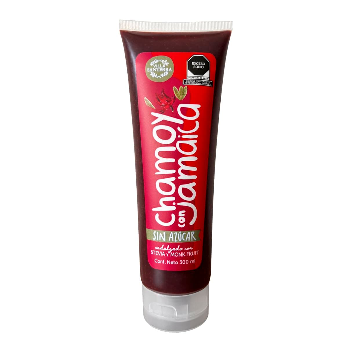Villa Santerra Chamoy Con Jamaica Sin Azúcar Endulzado Con Stevia Y Monk Fruit