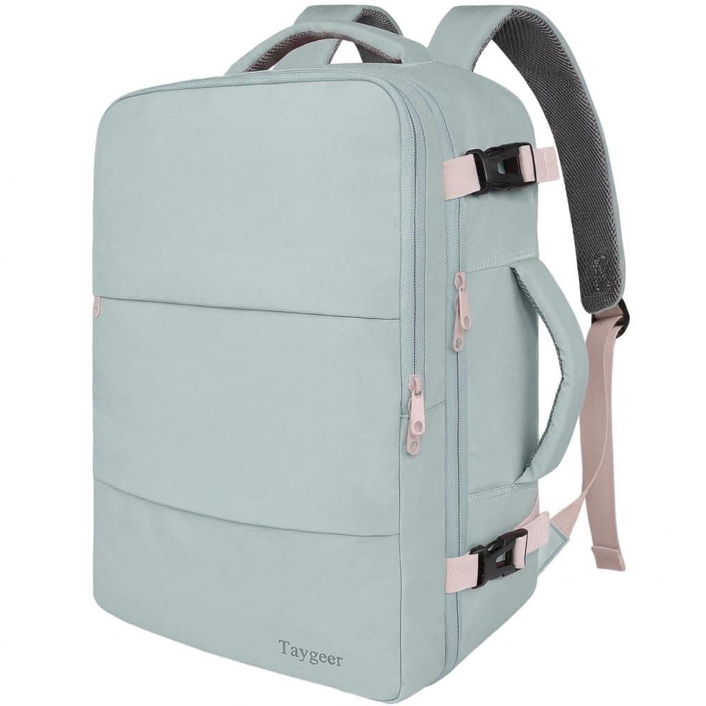 Taygeer Mochila de Viaje 10 kg Avión 35L para Hombre y Mujer, Azul Polvo