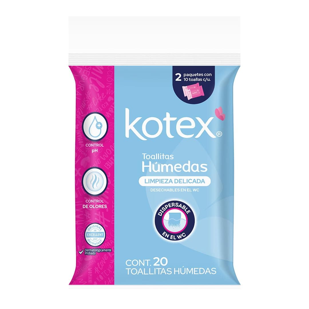 Kotex Toallitas Húmedas de Uso Diario