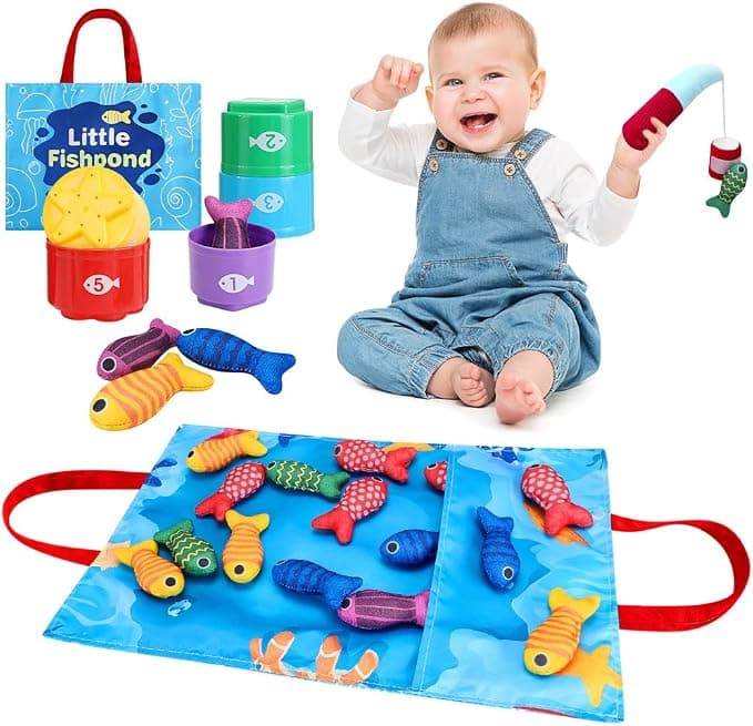 HomeChi Juego de Tela Pescar Montessori 22 Piezas