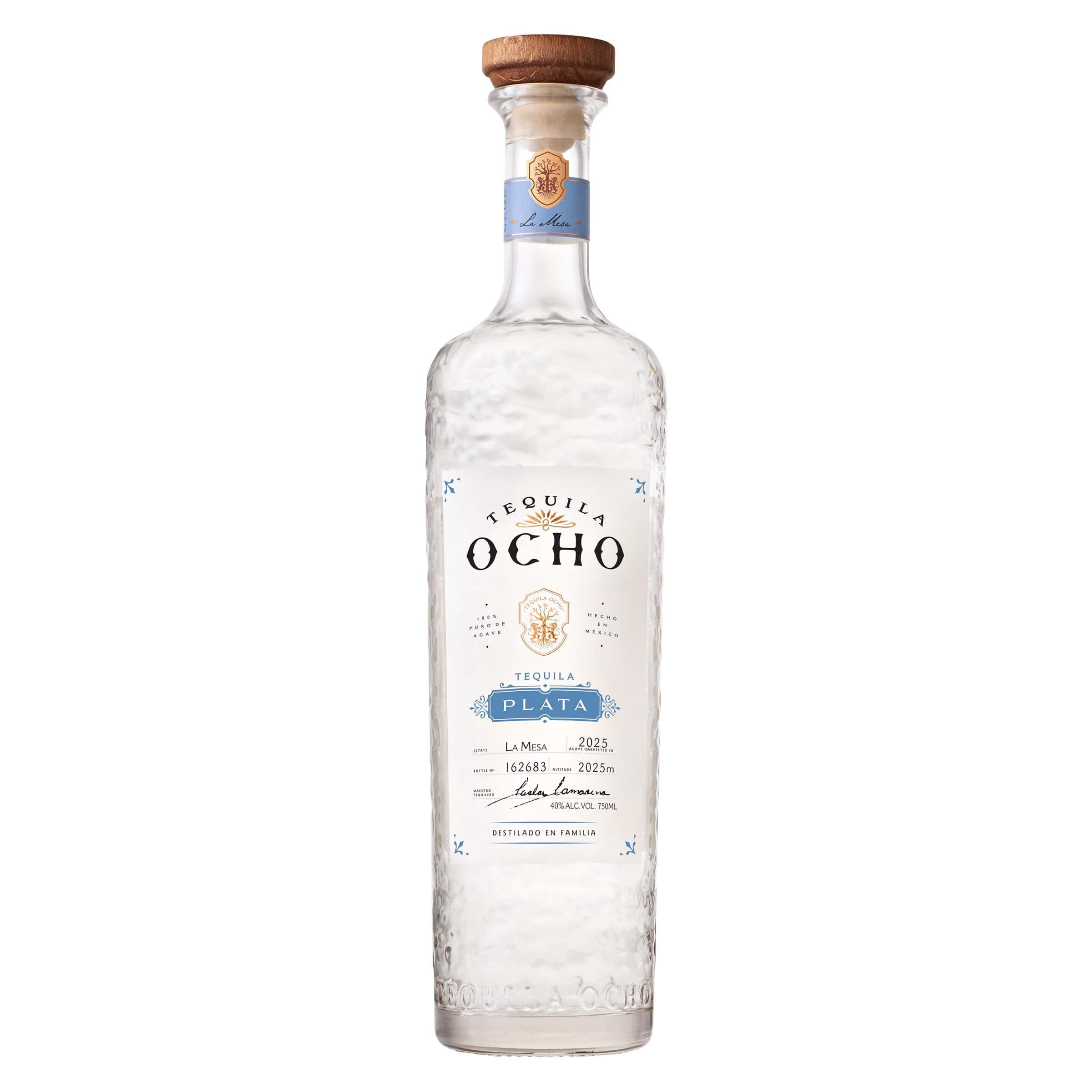 Tequila Blanco Ocho Plata - 750 ml