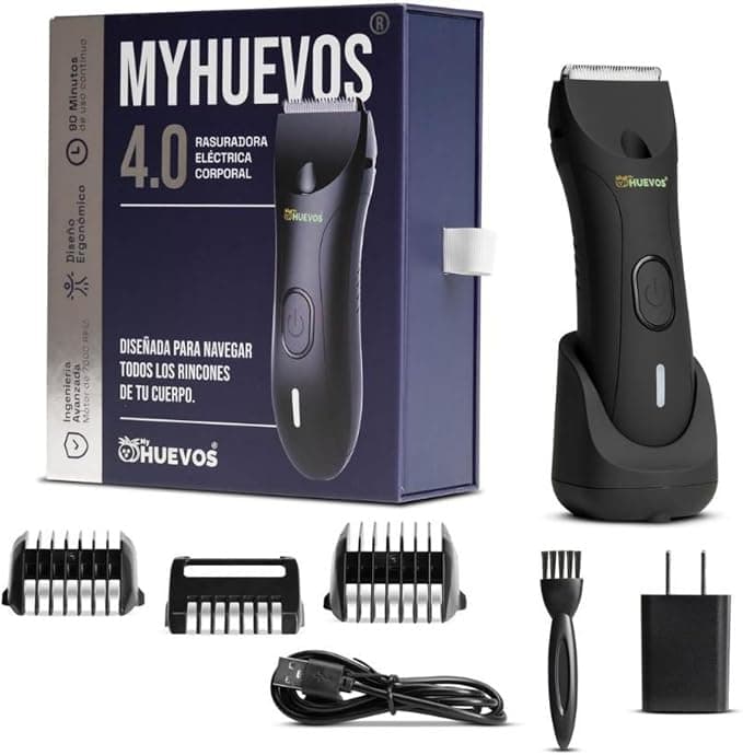 Rasuradora Electrica Corporal Masculina Myhuevos 4.0 Color Negro