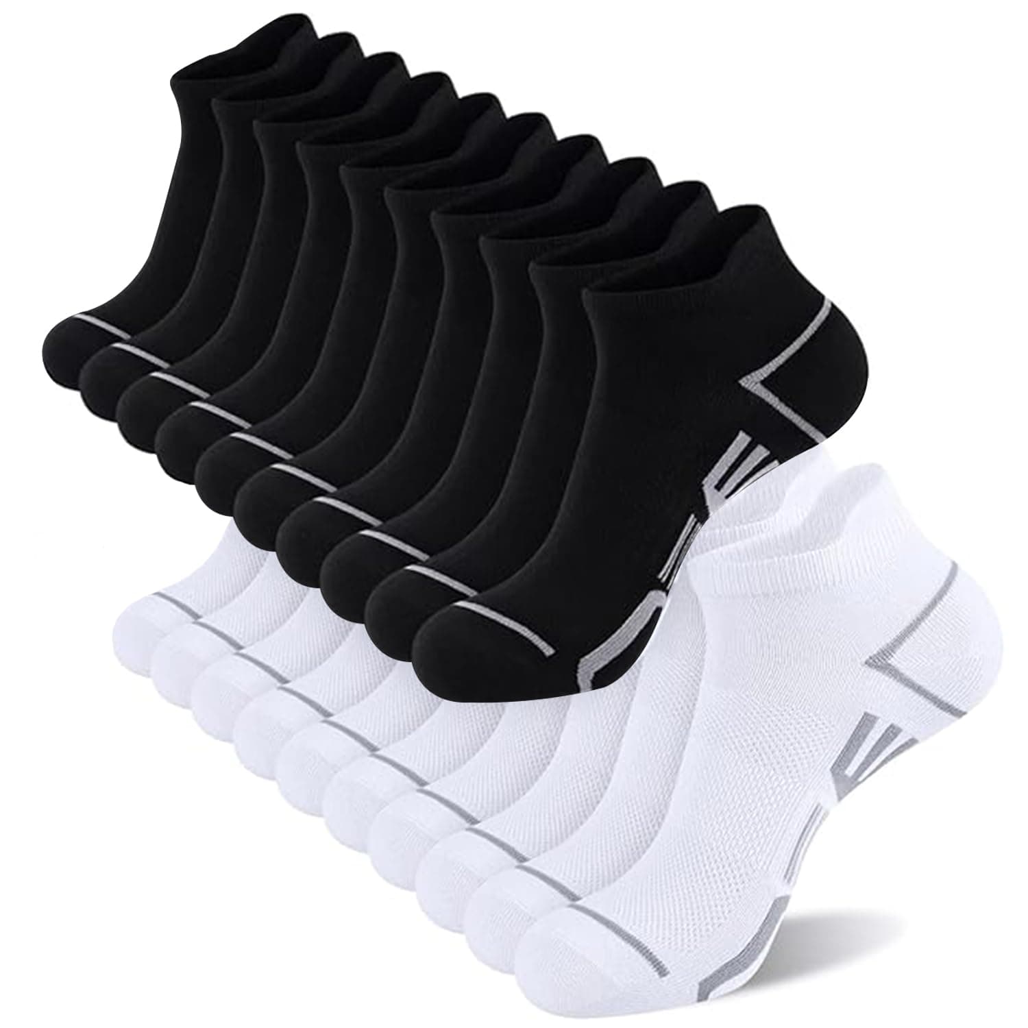 BOOSEN 10 Pares Calcetines Deportivos para Hombre