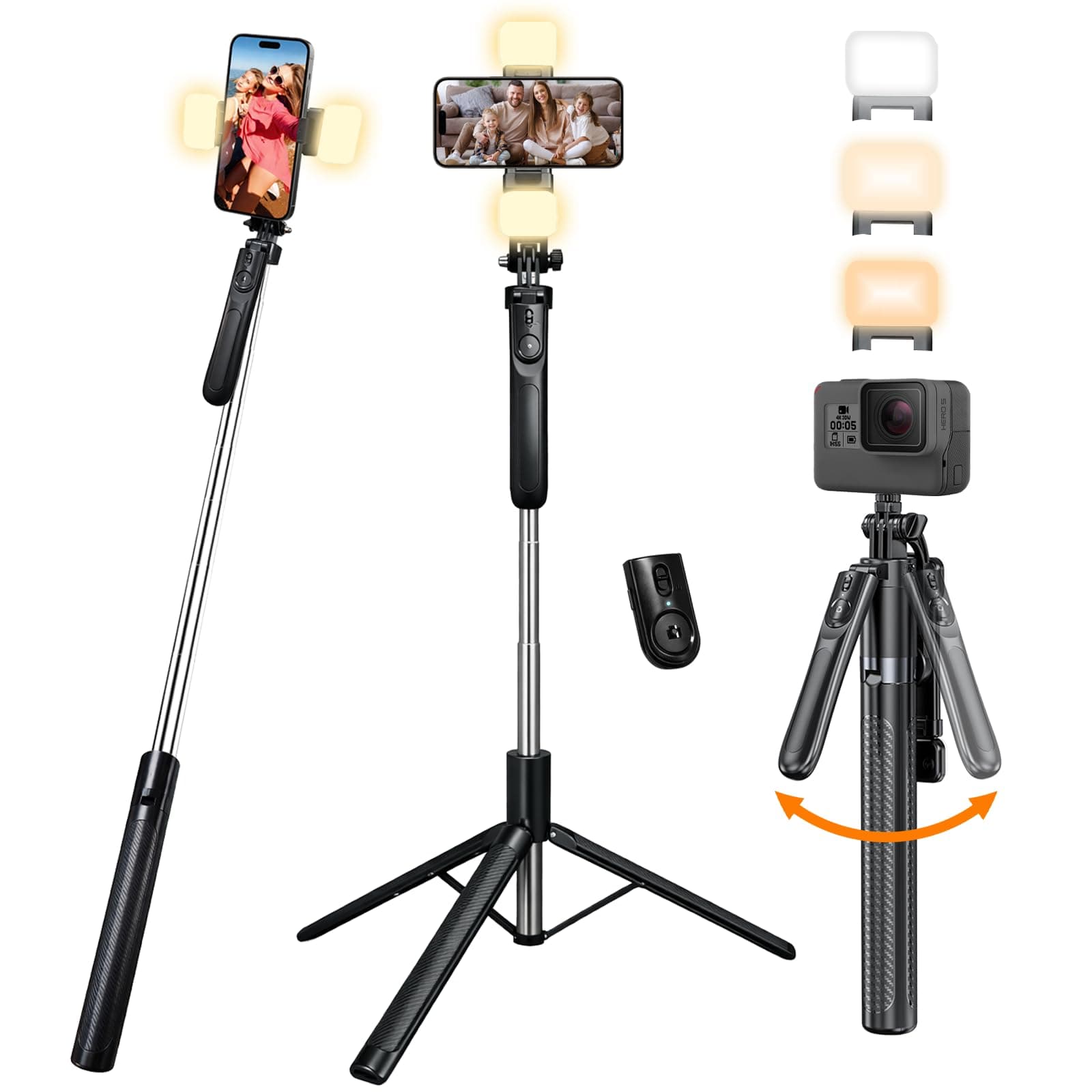 HeiLuon Tripie y Trípode para Celular 190cm