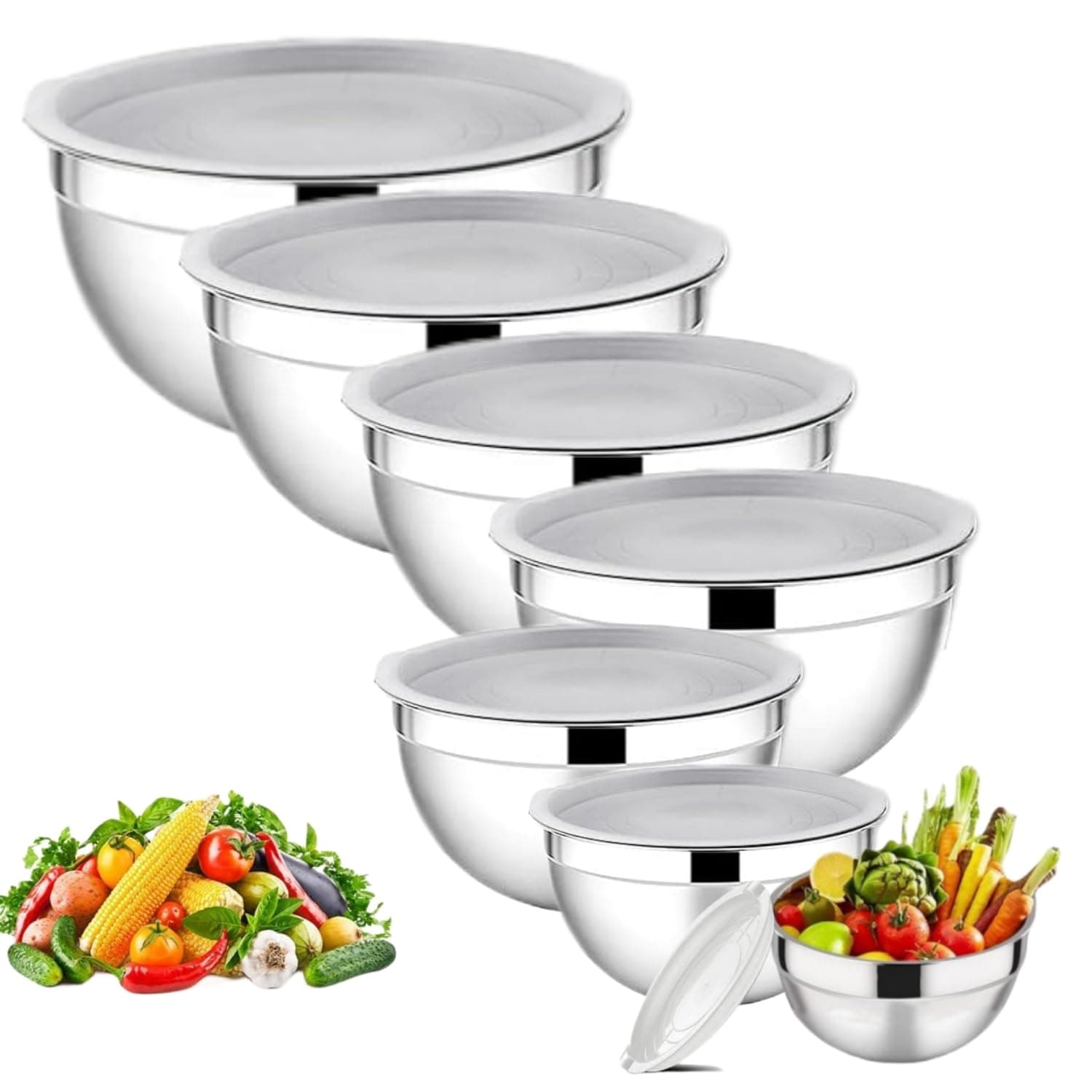 Bowls de Cocina, Juego de Bowl Acero Inoxidable