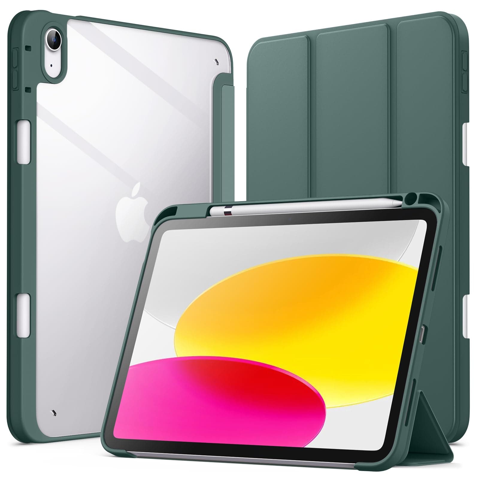 JETech Funda para iPad (A16) 11.ª/10.ª Gen, Verde Brumoso