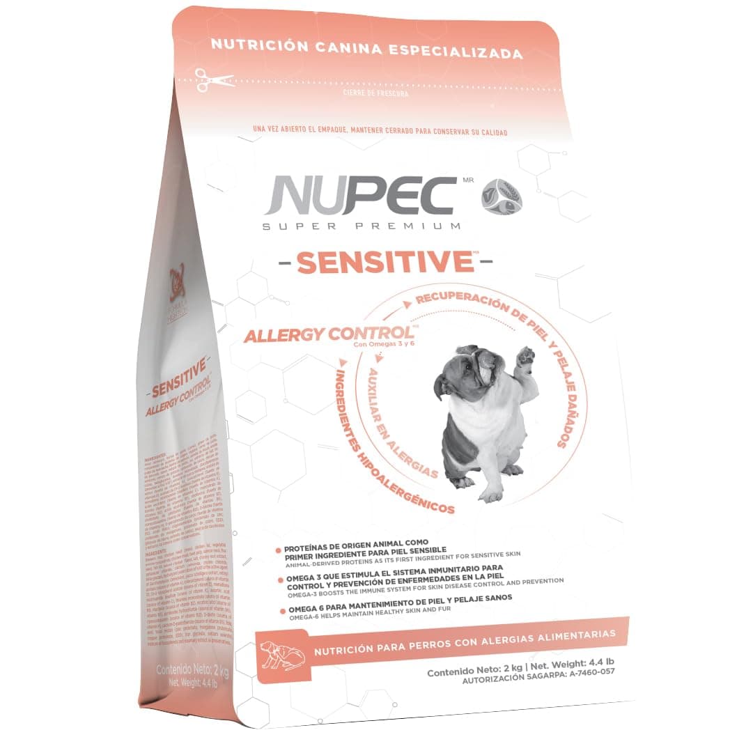 Nupec Weepec, alimento para Perros, Sensitive, Control de alergias, presentación de 2 kg