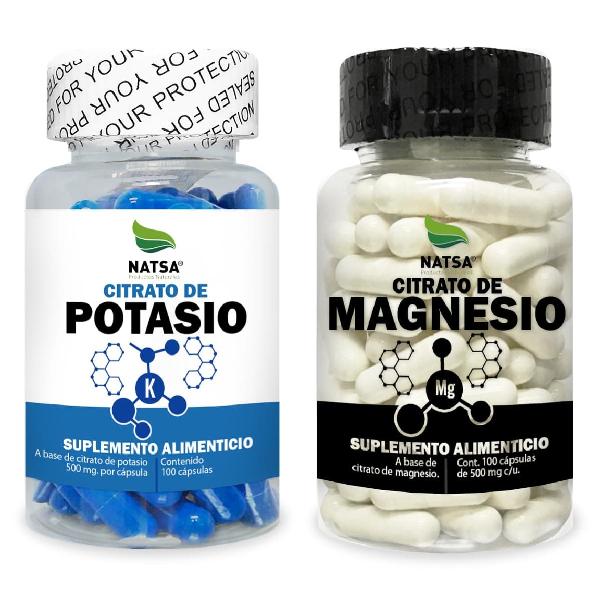 NATSA Pack Citratos Magnesio y Potasio Cápsulas 1000mg