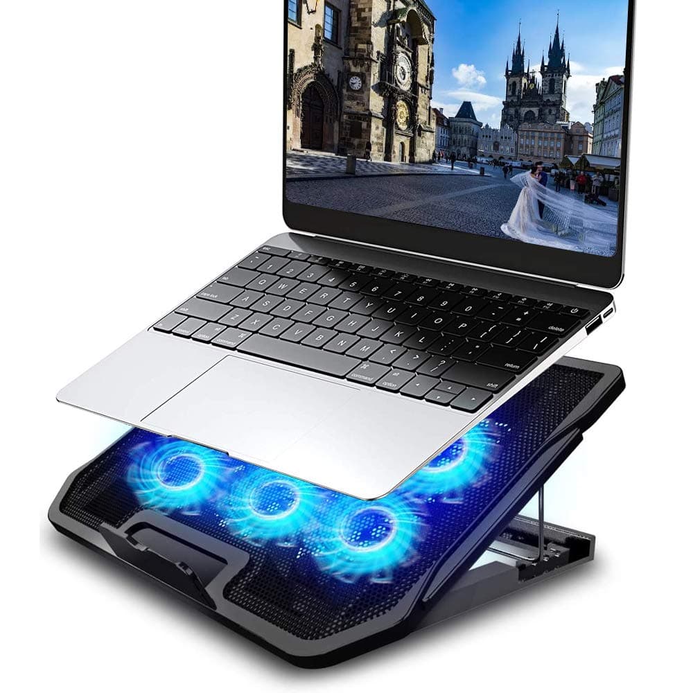 Ventilador Laptop, LETTURE Base de Refrigeración Ordenador Portátil Altura y Velocidad Ajustables