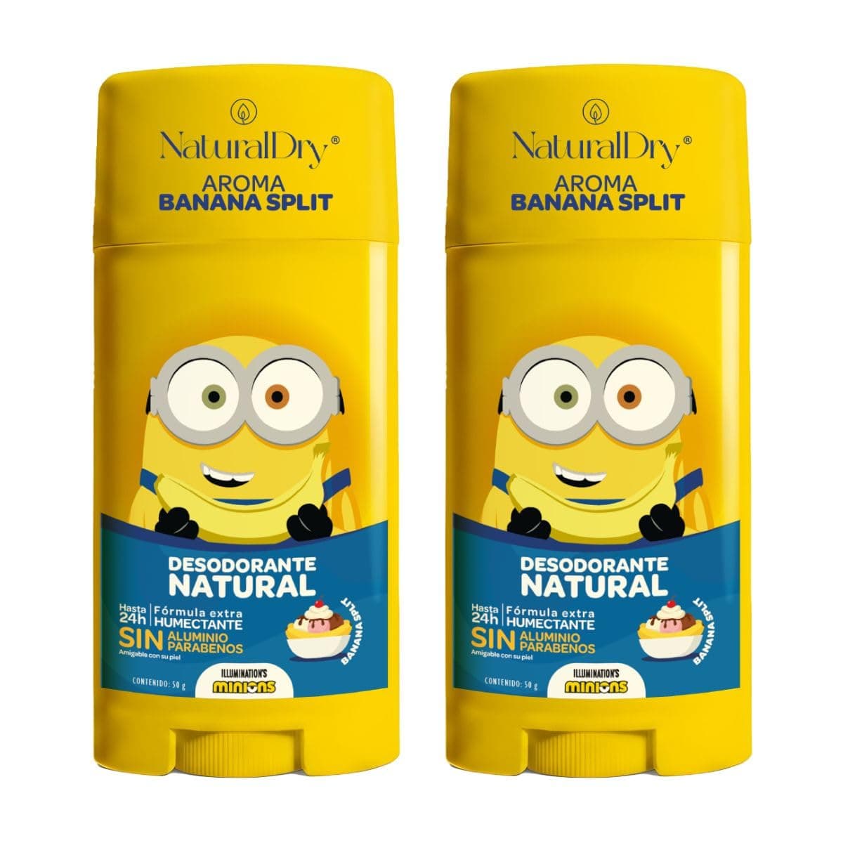 Naturaldry - Desodorante para Niños y Teens Natural Infantil Minions 50G