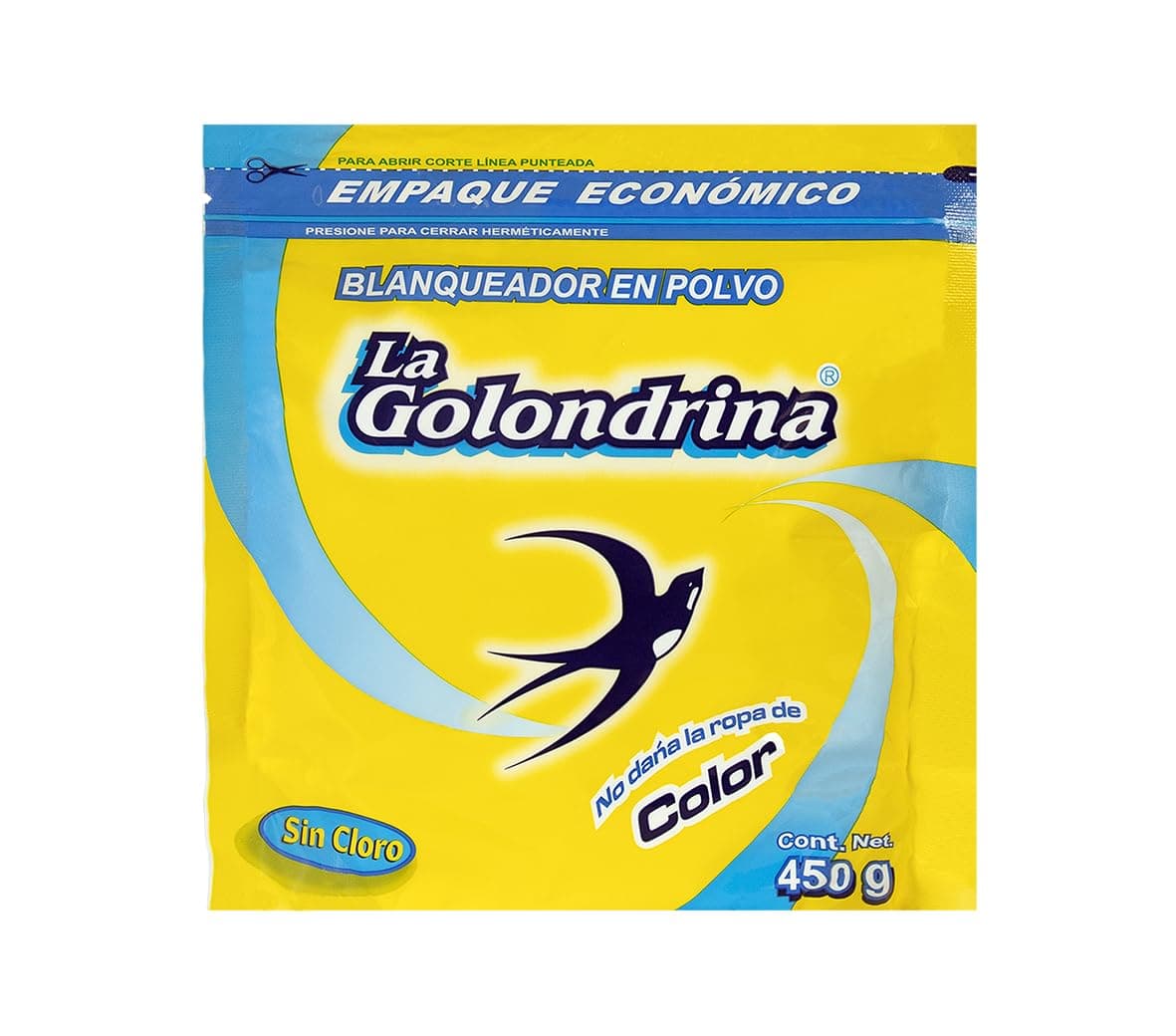 La Golondrina Quitamanchas en Polvo Clásica Sobre de 450 g Blanqueador Sin Cloro