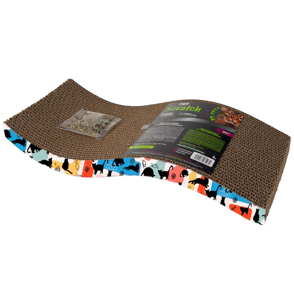 Fancy Pets Rascador de Cartón en Forma de Onda para Gato con Catnip