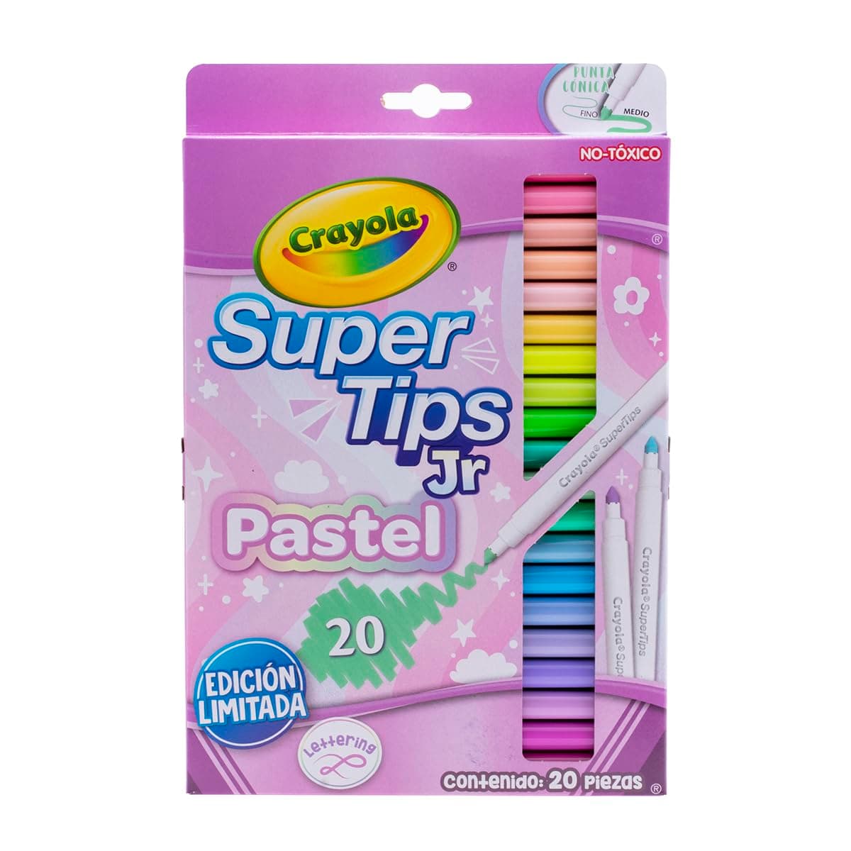 CRAYOLA 20 Super Tips PASTEL JR
