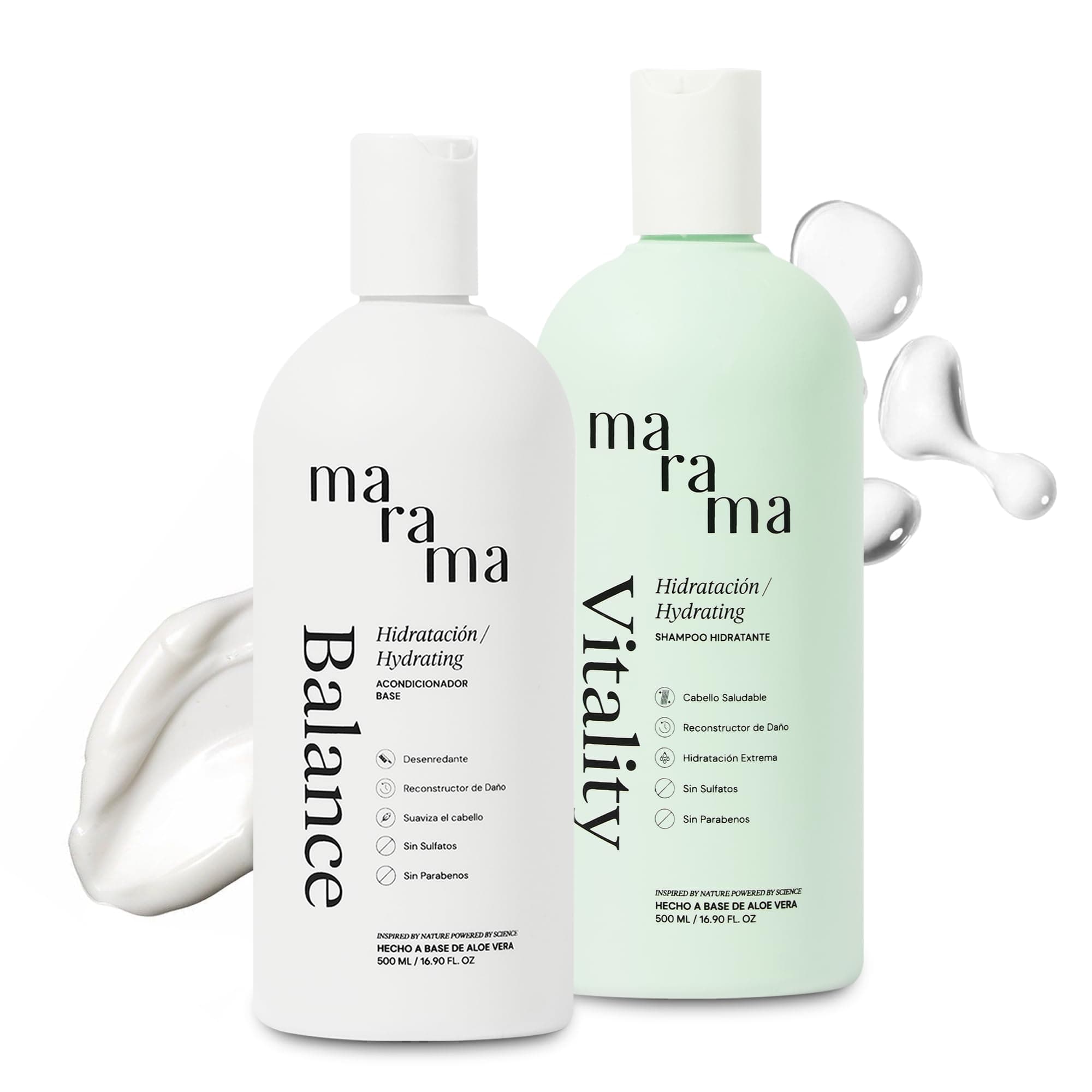 MARAMA | Vitality Kit | Shampoo sin Parabenos y Acondicionador sin Parabenos Hidratante