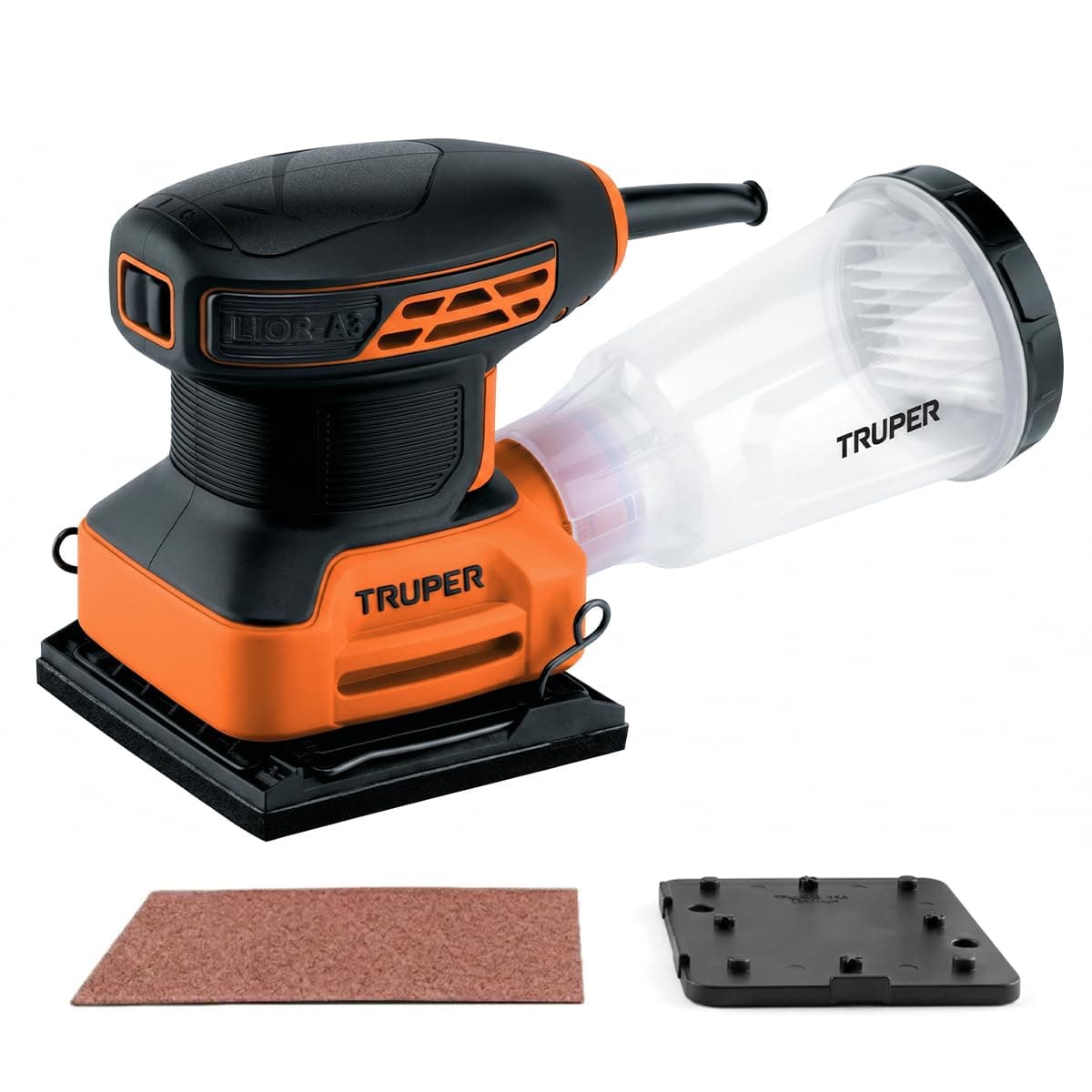 Truper LIOR-1/4A3, Lijadora orbital 1/4 hoja 240 W profesional